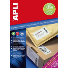 APLI Etikett, univerzális, 105x74 mm, extra erős, APLI "Super Sticky", 800 etikett/csomag etikett