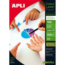 APLI Fotópapír, lézer, A4, 160 g, fényes, kétoldalas, APLI Premium Laser fotópapír