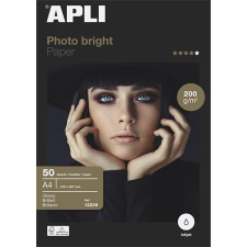 APLI Fotópapír, tintasugaras, a4, 200 g, fényes, apli &quot;photo bright&quot; 12239 fotópapír