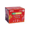 APLI Kerek táblakréta - vegyes színek (100 db/doboz) (14575)