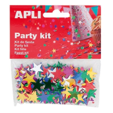 APLI Konfetti, metál,15 mm, csillag, , vegyes színek party kellék