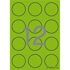APLI Körcímke 60 mm átmérő neon zöld 240 etikett/csomag etikett
