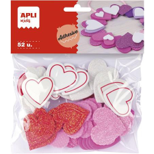  APLI Moosgumi, öntapadó, szívek, APLI &quot;Eva Sheets&quot;, vegyes színek kreatív papír