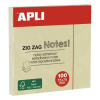  APLI Öntapadó jegyzettömb, "Z", 75x75 mm, 100 lap, APLI "Classic", sárga