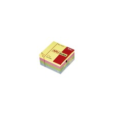 APLI Öntapadós jegyzettömb kocka, 400 lapos, pasztell színekben, 75 x 75 mm post-it