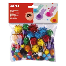 APLI Pom-pom, csillogó, APLI "Creative", vegyes színek party kellék