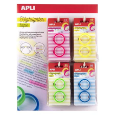 APLI Szövegkiemelő szalag display, 32 db, APLI, különböző színekben filctoll, marker