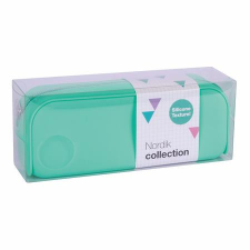  APLI Tolltartó, cipzáras, szilikon, APLI &quot;Nordik&quot;, türkiz zöld tolltartó