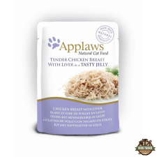 Applaws Cat Tasakos Csirkehús Májjal Zselében, 70g macskaeledel