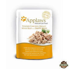 Applaws Cat Tasakos Csirkehús Marhahússal Zselében, 70g macskaeledel