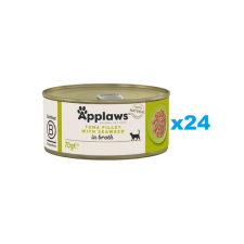 Applaws Cat Tonhal hínárral húslevesben 24x70 g macskaeledel