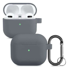 Apple AirPods 3 fejhallgatótok, Kwmobile, szürke, szilikon, 56655.22 fülhallgató, fejhallgató tok
