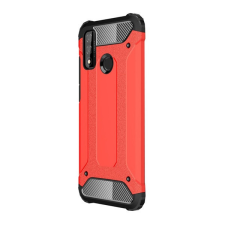 Apple Defender műanyag telefonvédő (ütésállóság, légpárnás sarok, szilikon belső, fémhatás) PIROS tok és táska