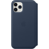 Apple Folio Deep Sea Blue iPhone 11 Pro sötétkék bőr oldalra nyíló tok (MY1L2ZM/A)