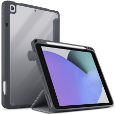 Apple iPad Pro 11 (2020 / 2021 / 2022), mappa tok, közepesen ütésálló, Apple Pencil tartóval, Antibakteriális védelemmel, Origami Smart Case, Uniq Moven, átlátszó/szürke tablet tok