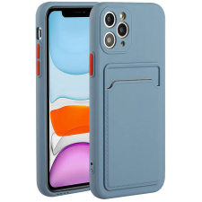 Apple iPhone 11 Pro Max, Szilikon tok, kártyatartóval, Wooze Card Slot, leander-szürke tok és táska