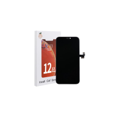 Apple iPhone 12/12 Pro, LCD kijelző érintőplexivel (RJ - COF - FHD1080p INCELL), fekete mobiltelefon, tablet alkatrész