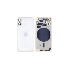 Apple Iphone 12 középső keret, akkufedéllel, hátlappal, kamera lencsével fehér, (GYÁRI) Grade A mobiltelefon, tablet alkatrész