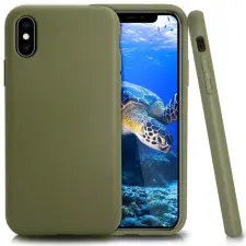  Apple iPhone 14 Plus, Bioplasztik tok, környezetbarát, Wooze Bio, sötétzöld tok és táska
