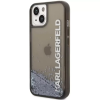  Apple iPhone 14 Plus, Műanyag hátlap védőtok, szilikon keret, Karl Lagerfeld Liquid Glitter Transcul