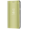  Apple iPhone 14 Pro, Oldalra nyíló tok, hívás mutatóval, Smart View Cover, arany (utángyártott)