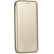 Apple iPhone 15, Oldalra nyíló tok, stand, Forcell Elegance, arany tok és táska