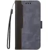  Apple iPhone 15 Plus, Oldalra nyíló tok, stand, kártyatartóval, kézpánttal, Wooze Colour Wallet, szürke