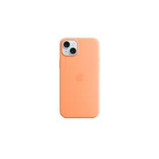 Apple iPhone 15 Plus Silicone Case with MagSafe - Orange Sorbet tok és táska