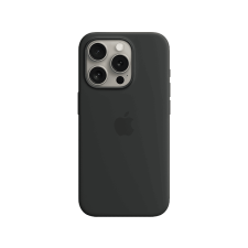 Apple iPhone 15 Pro MagSafe rögzítésű szilikon tok, fekete (MT1A3ZM/A) tok és táska
