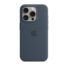 Apple iPhone 15 Pro MagSafe szilikon tok, viharkék tok és táska