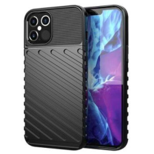 Apple iPhone 15 Pro, Szilikon tok, Thunder, fekete tok és táska