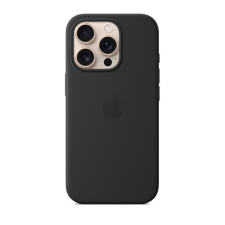 Apple iPhone 16 Pro MagSafe gyári szilikon tok, fekete tok és táska