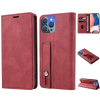  Apple iPhone 16 Pro, Oldalra nyíló tok, stand, kártyatartóval, kézpánttal, Wooze Business Plus, piro