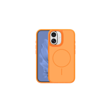 Apple iPhone 16, Szilikon tok, Thin Magsafe, narancs tok és táska