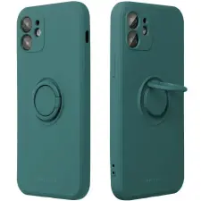  Apple iPhone 17, Szilikon tok, stand, telefontartó gyűrű, Roar Amber, zöld tok és táska