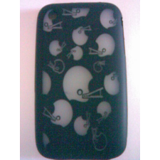 Apple iPhone 3G -gumis- (Rugby), Szilikon tok, S-Case, fekete tok és táska