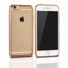 Apple iPhone 4/4S, Szilikon tok, Clear, arany tok és táska