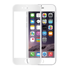 Apple iPhone 6 6S 7 Plus 8 Plus edzett üveg FEHÉR TELJES KÉPERNYŐS FULL SCREEN HAJLÍTOTT tempered glass kijelzőfólia kijelzővédő védőfólia karcálló kijelzős mobiltelefon kellék