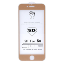 Apple iPhone 6/6S, Kijelzővédő fólia, (ütésálló) Full Glue 5D, arany mobiltelefon kellék