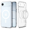  Apple iPhone Air (2025), Műanyag hátlap védőtok + szilikon keret, Magsafe töltővel kompatibilis, Spigen Ultra Hybrid Mag Matte, áttetsző/fehér