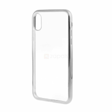 Apple iPhone X Tpu védőtok, galvanizált ütésálló ezüst tok és táska