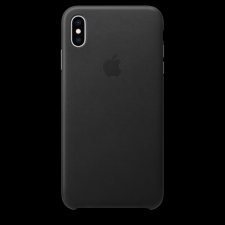 Apple iPhone XS Max gyári Bőrtok - Fekete tok és táska