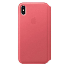 Apple iPhone XS Max MRX62ZM/A Bőr Könyvtok - Rózsaszín tok és táska