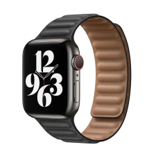 Apple iWatch Devia Elegant Leather Two-Tone 38/40/41mm óraszíj - Fekete okosóra kellék