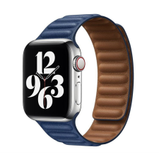 Apple iWatch Devia Elegant Leather Two-Tone 42/42/45mm óraszíj - Sötétkék okosóra kellék