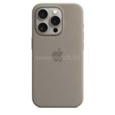 Apple MagSafe-rögzítésű iPhone 15 Pro szilikontok (agyag) (MT1E3ZM/A) tok és táska