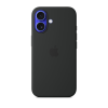 Apple MagSafe-rögzítésű iPhone 16 szilikontok fekete (MYY13ZM/A) (MYY13ZM/A)