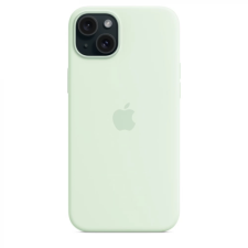 Apple MagSafe rögzítésű szilikon tok iPhone 15 Plus világos menta tok és táska