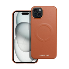 Apple Roar Leather Magsafe iPhone 15 Plus eco bőr tok, barna tok és táska