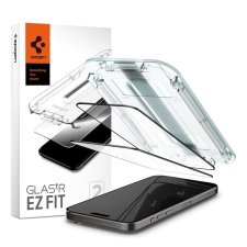 Apple Spigen Glas.tR EZ Fit FC Apple iPhone 15 Pro Max, Tempered kijelzővédő fólia, fekete (2db) mobiltelefon kellék